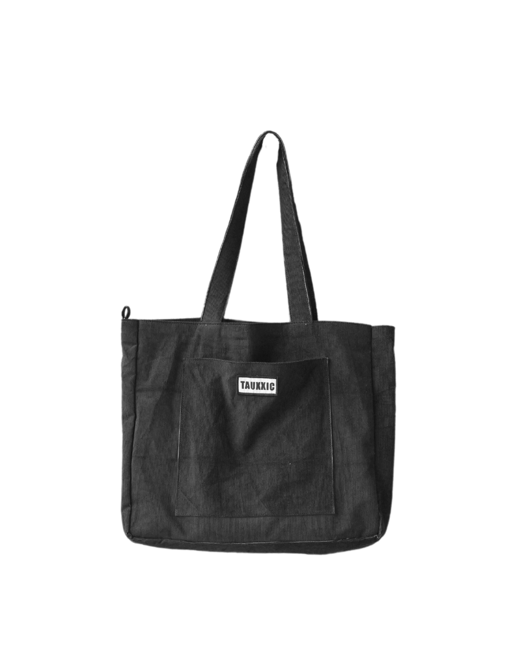 Black Corduroy Tote Bag Tauxxic
