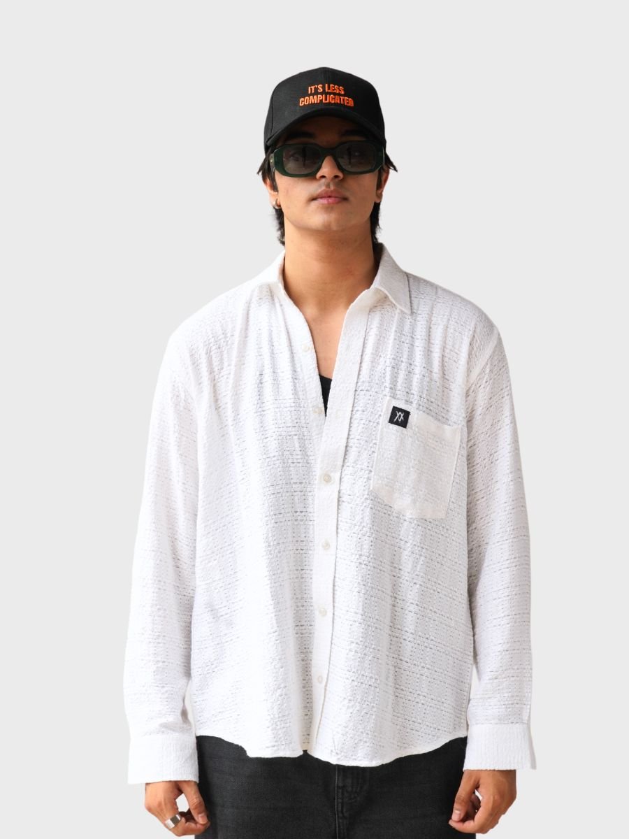 White Textured ShirtTauxxic