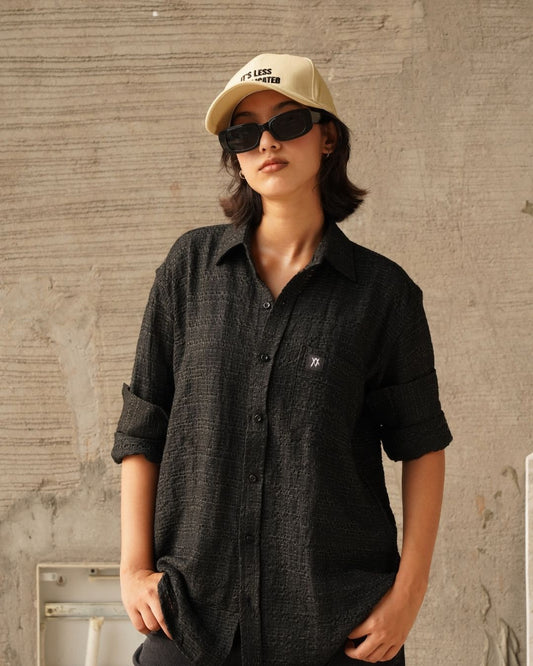 Black Textured Shirt