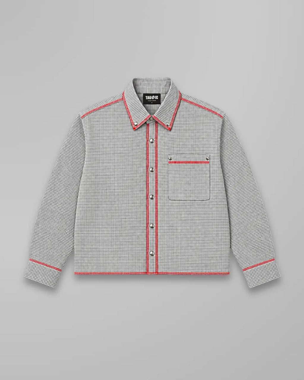 Contrast Stitch Gingham Shirt