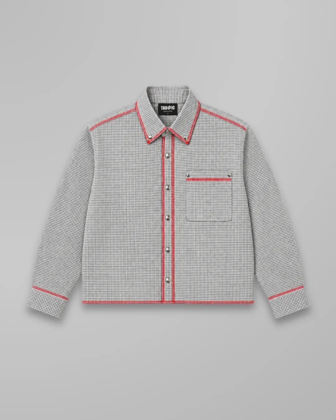 Contrast Stitch Gingham Shirt