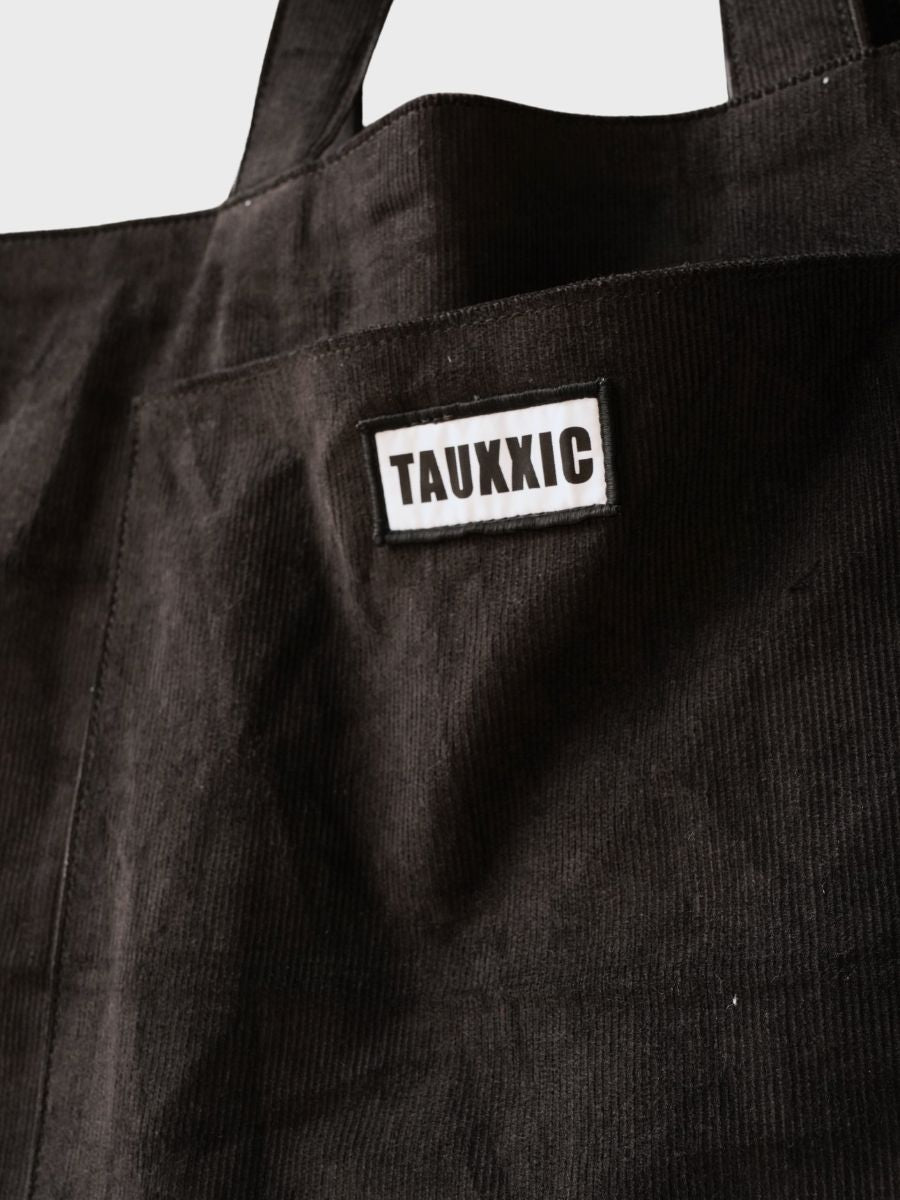 Black Corduroy Tote BagTauxxic