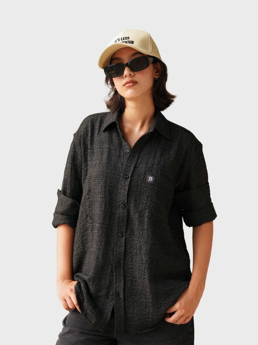 Black Textured ShirtTauxxic