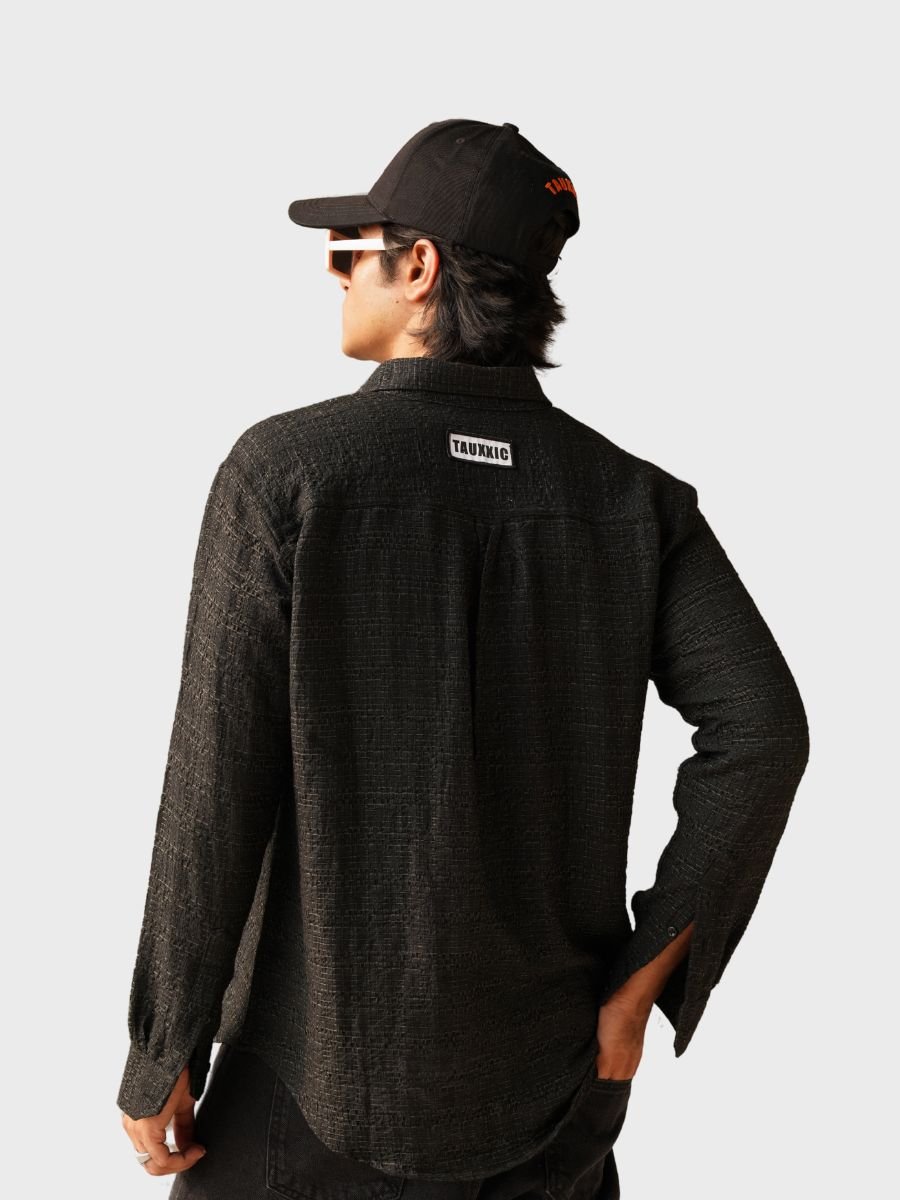 Black Textured ShirtTauxxic