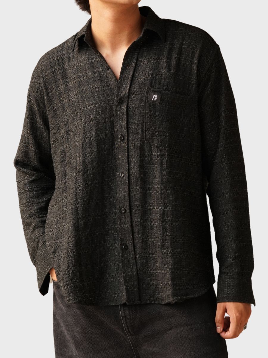 Black Textured ShirtTauxxic