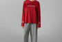 Broken Boxy Long Sleeve - Red