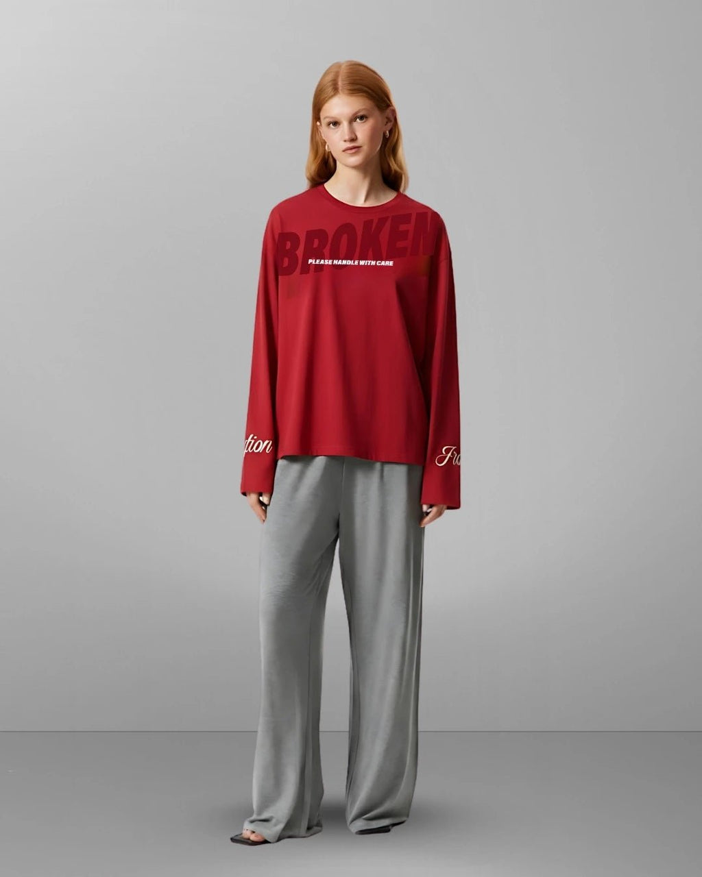 Broken Boxy Long Sleeve - RedTauxxic