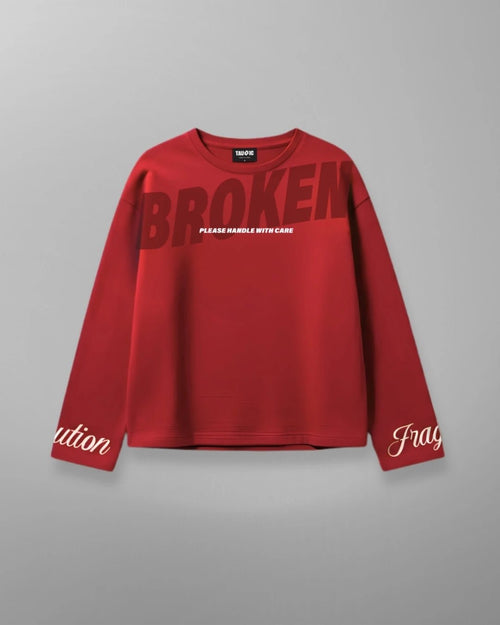 Broken Boxy Long Sleeve - RedTauxxic