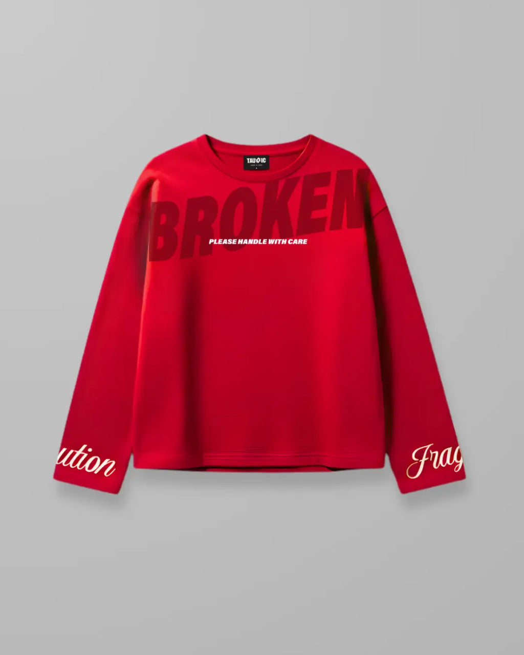Broken Boxy Long Sleeve - Red