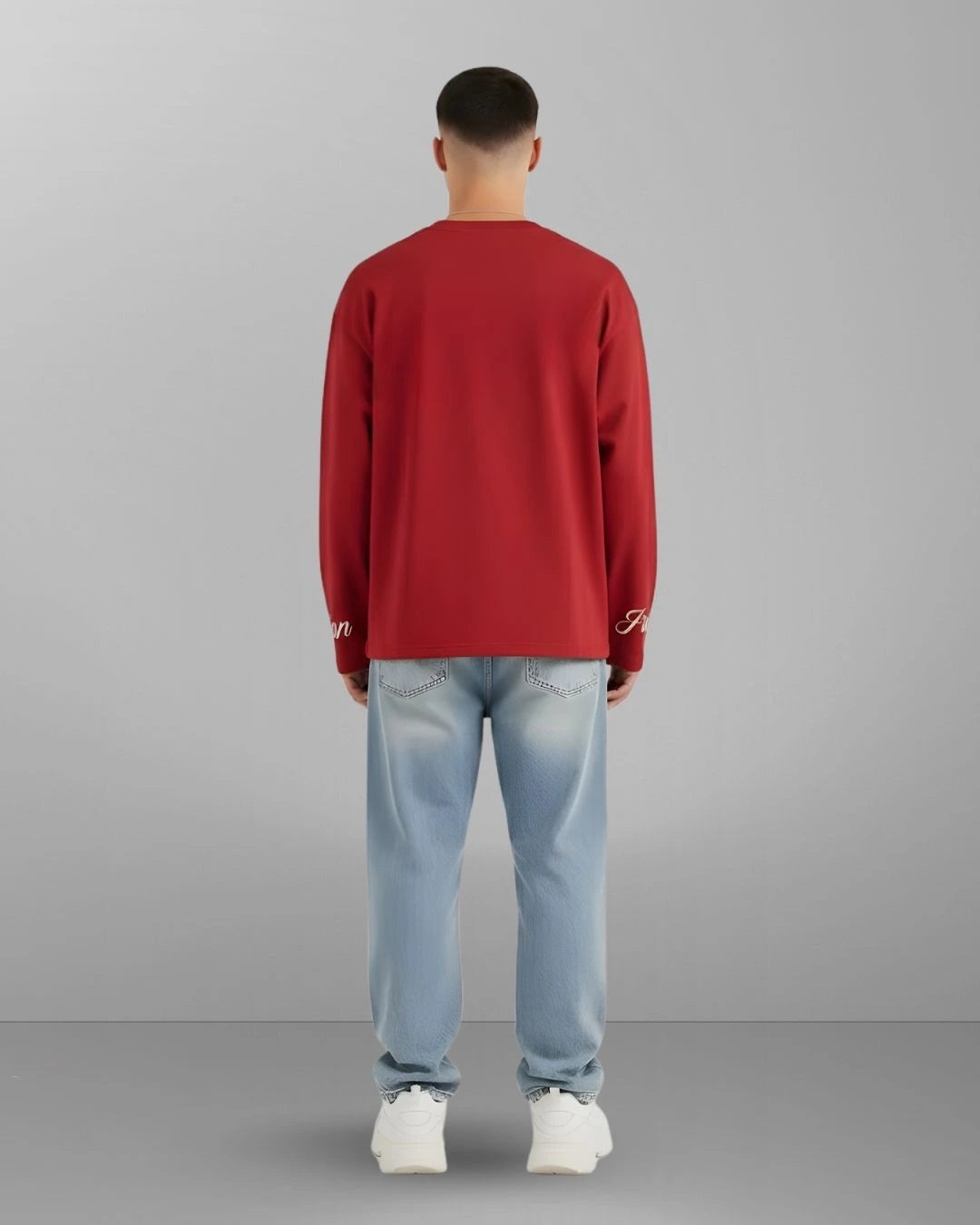 Broken Boxy Long Sleeve - Red