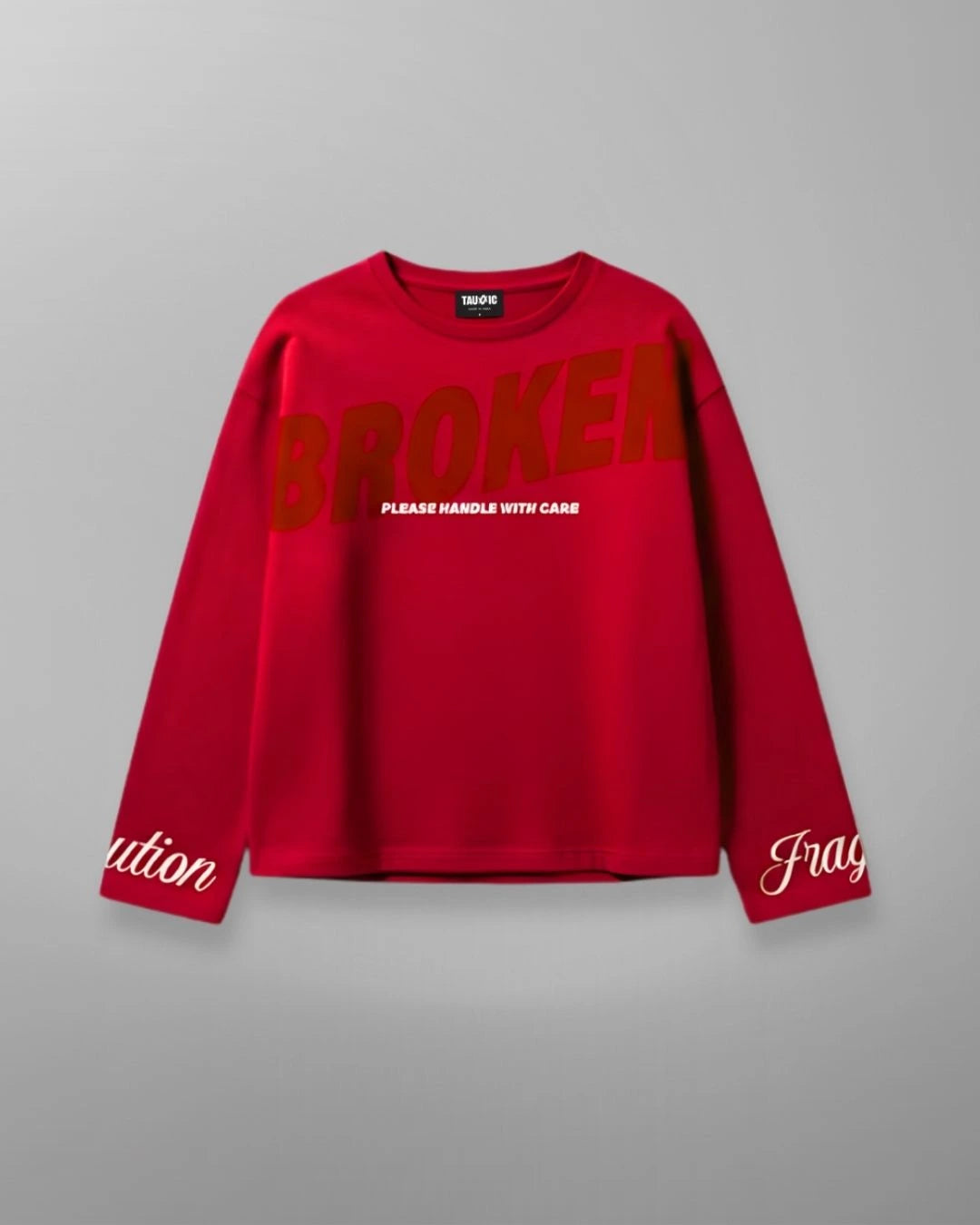 Broken Boxy Long Sleeve - Red