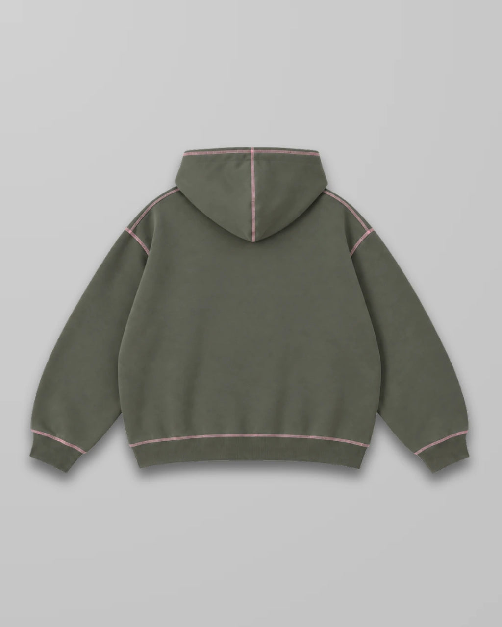 Can Look Contrast Stitch Hoodie