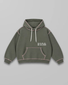 Can Look Contrast Stitch Hoodie