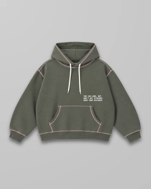 Can Look Contrast Stitch Hoodie