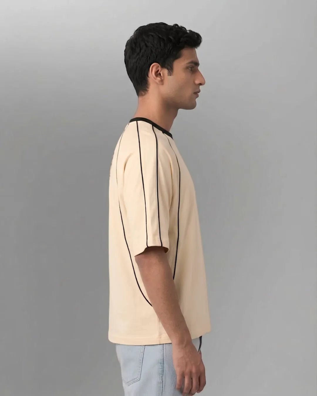 Contrast Piping Raglan Sleeve T-shirtTauxxic