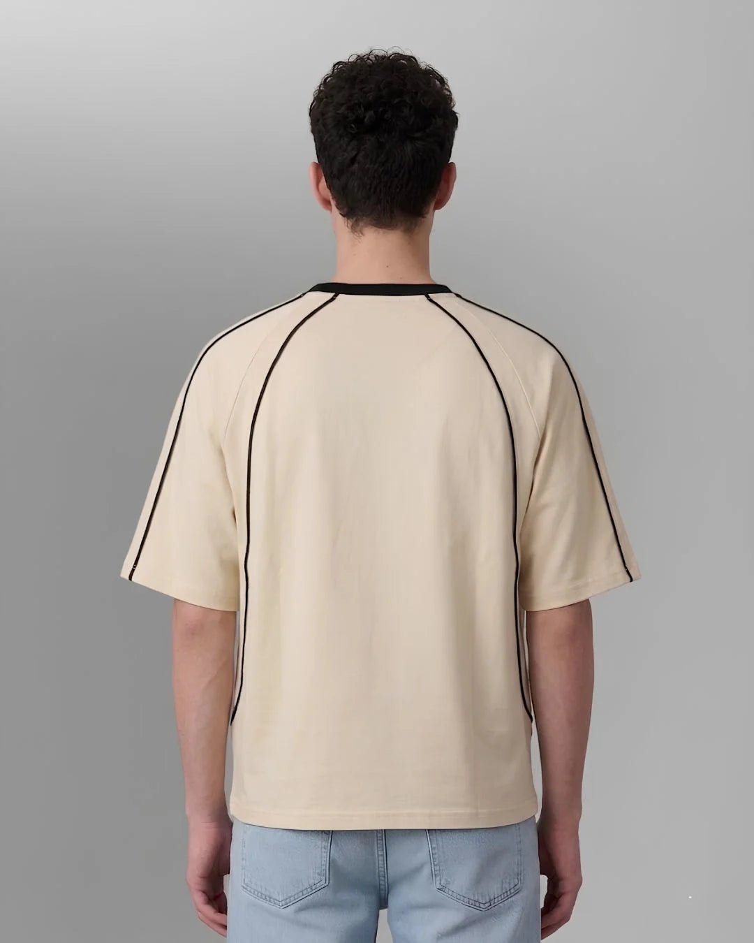 Contrast Piping Raglan Sleeve T-shirtTauxxic