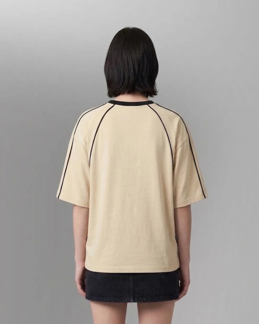 Contrast Piping Raglan Sleeve T-shirtTauxxic