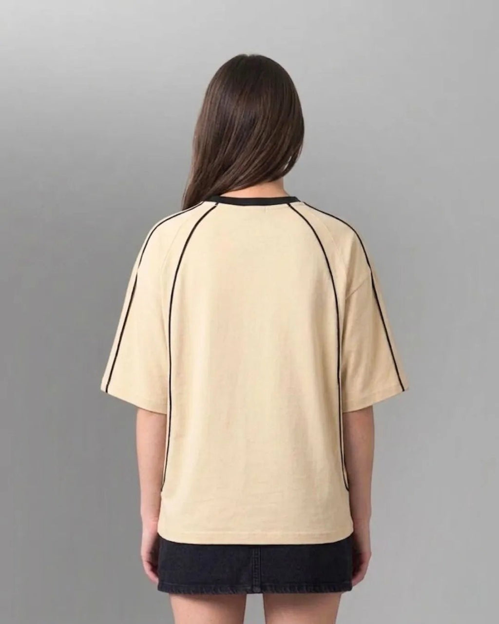 Contrast Piping Raglan Sleeve T-shirtTauxxic