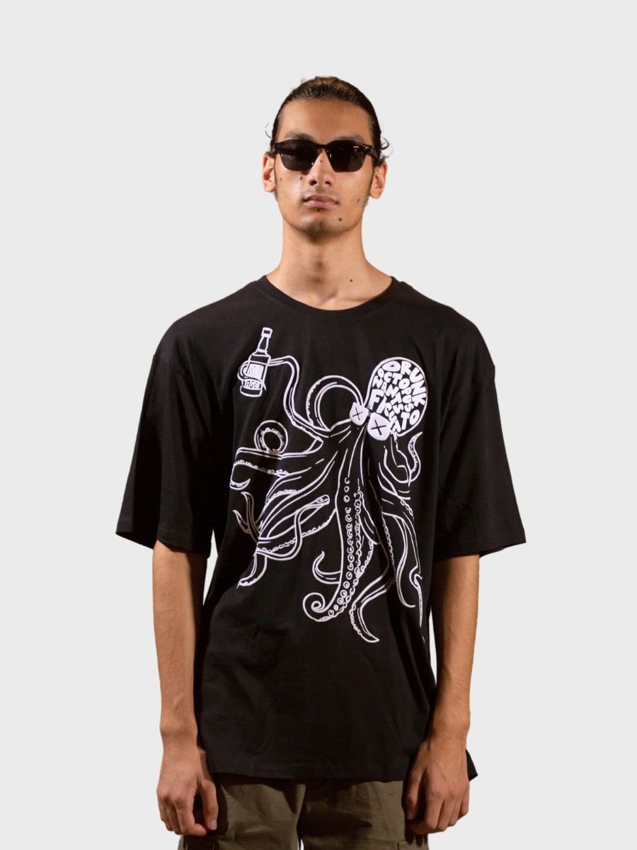 Drunk Octopus Oversized T-ShirtTauxxic