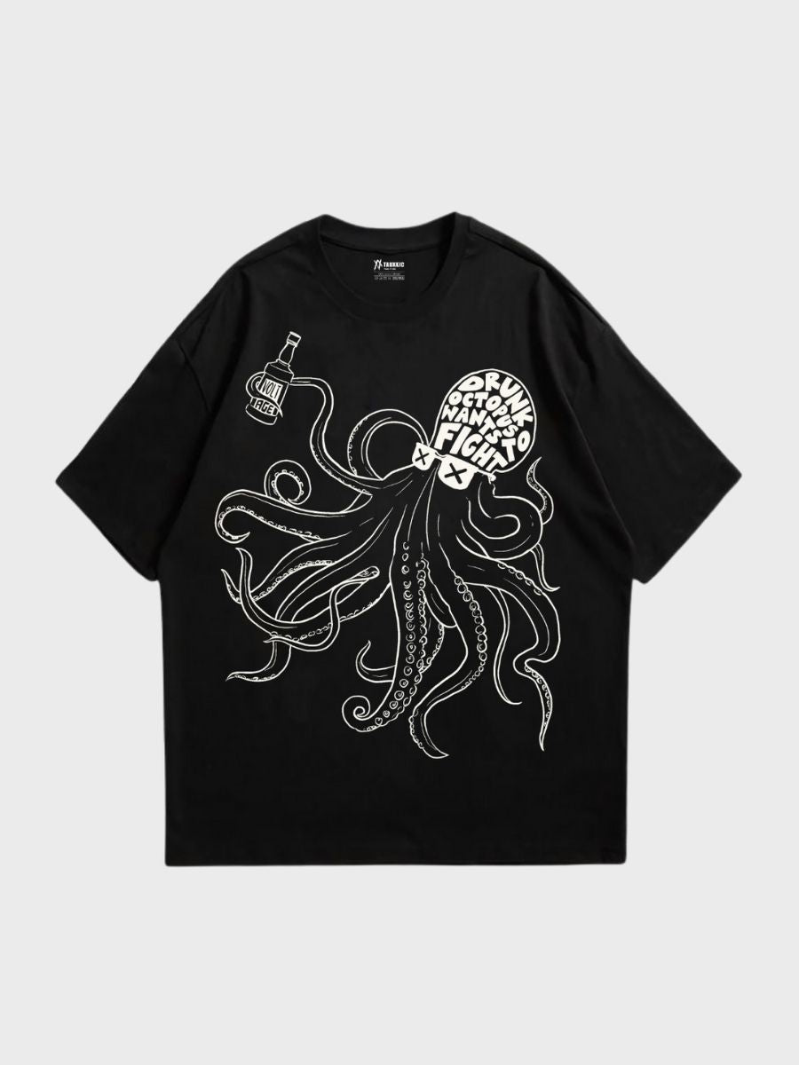 Drunk Octopus Oversized T-ShirtTauxxic