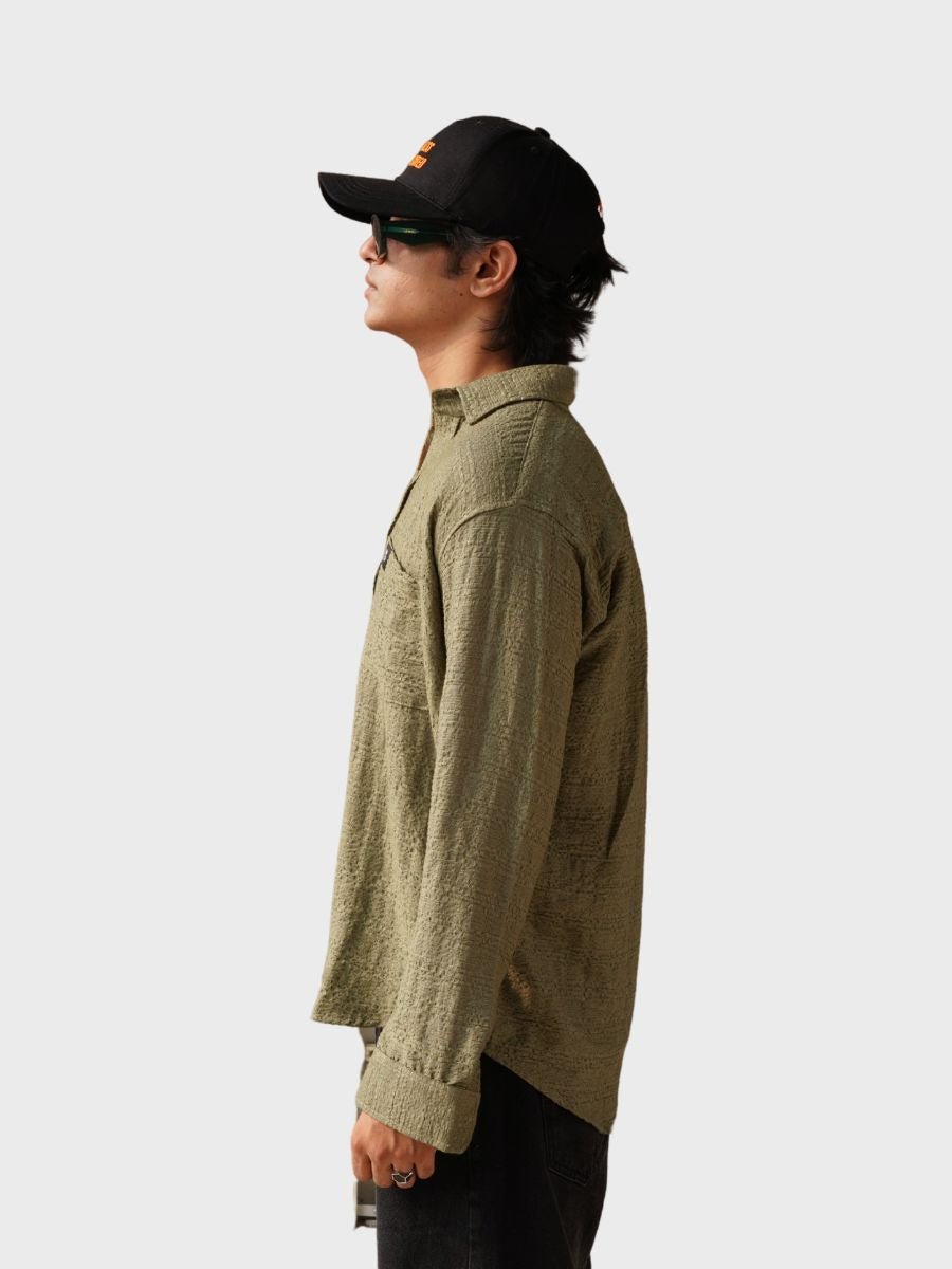Green Textured ShirtTauxxic