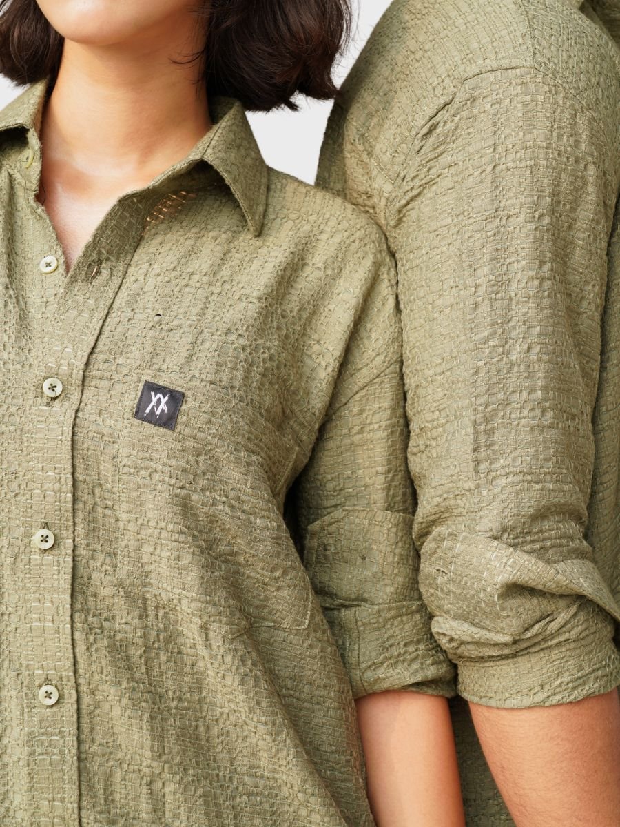 Green Textured ShirtTauxxic