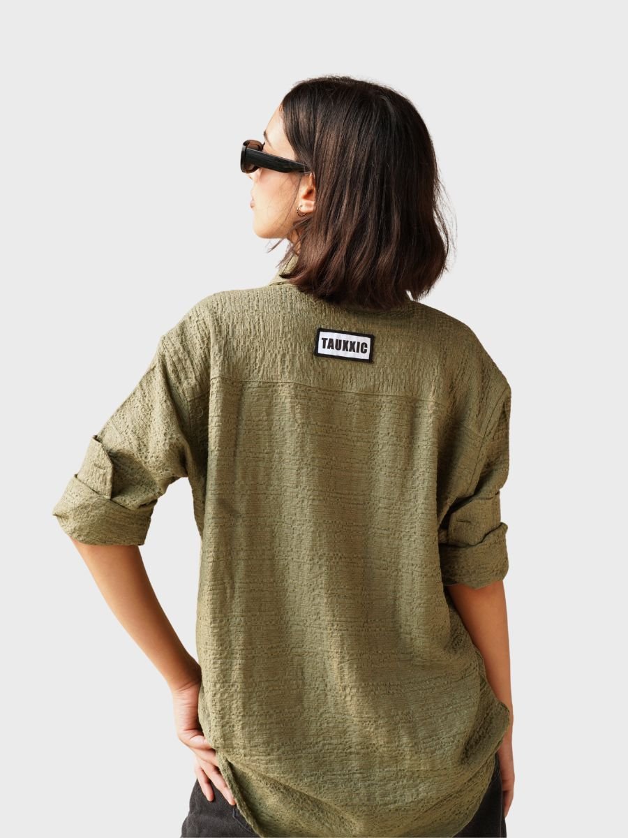 Green Textured ShirtTauxxic