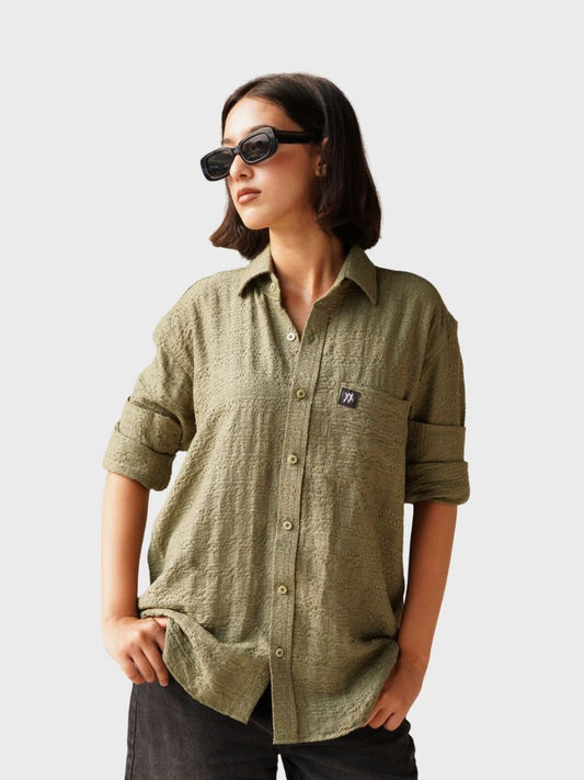 Green Textured ShirtTauxxic