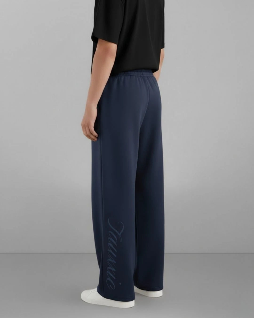 Wide Leg Lounge Pants - Navy Blue