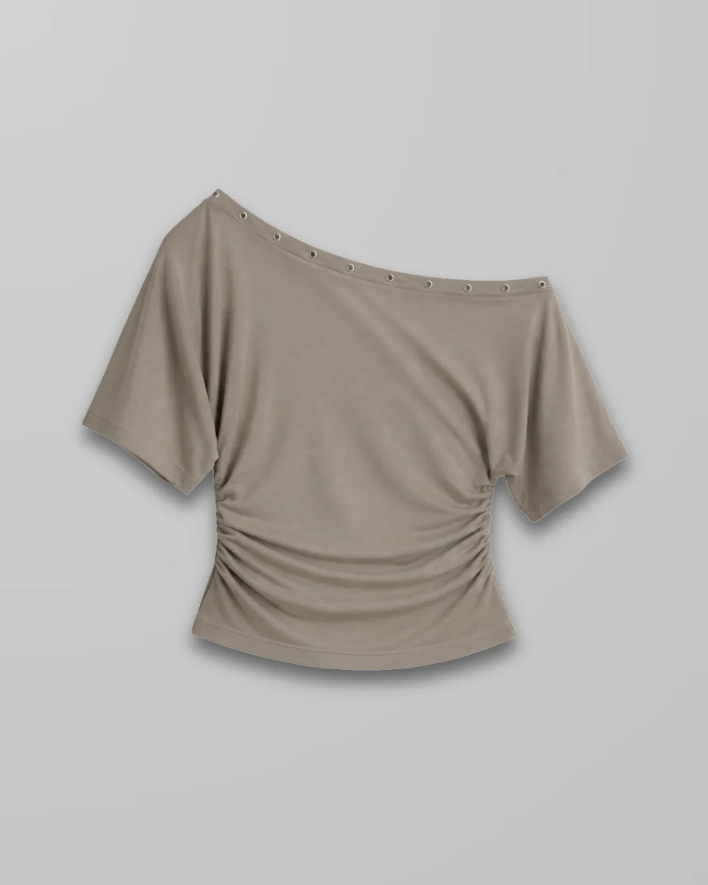 One Shoulder Eyelet Top
