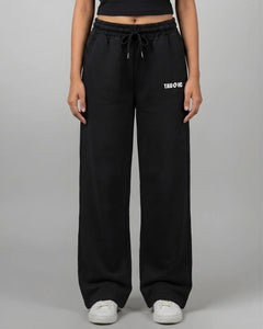 Straight Fit Track Pants - Black