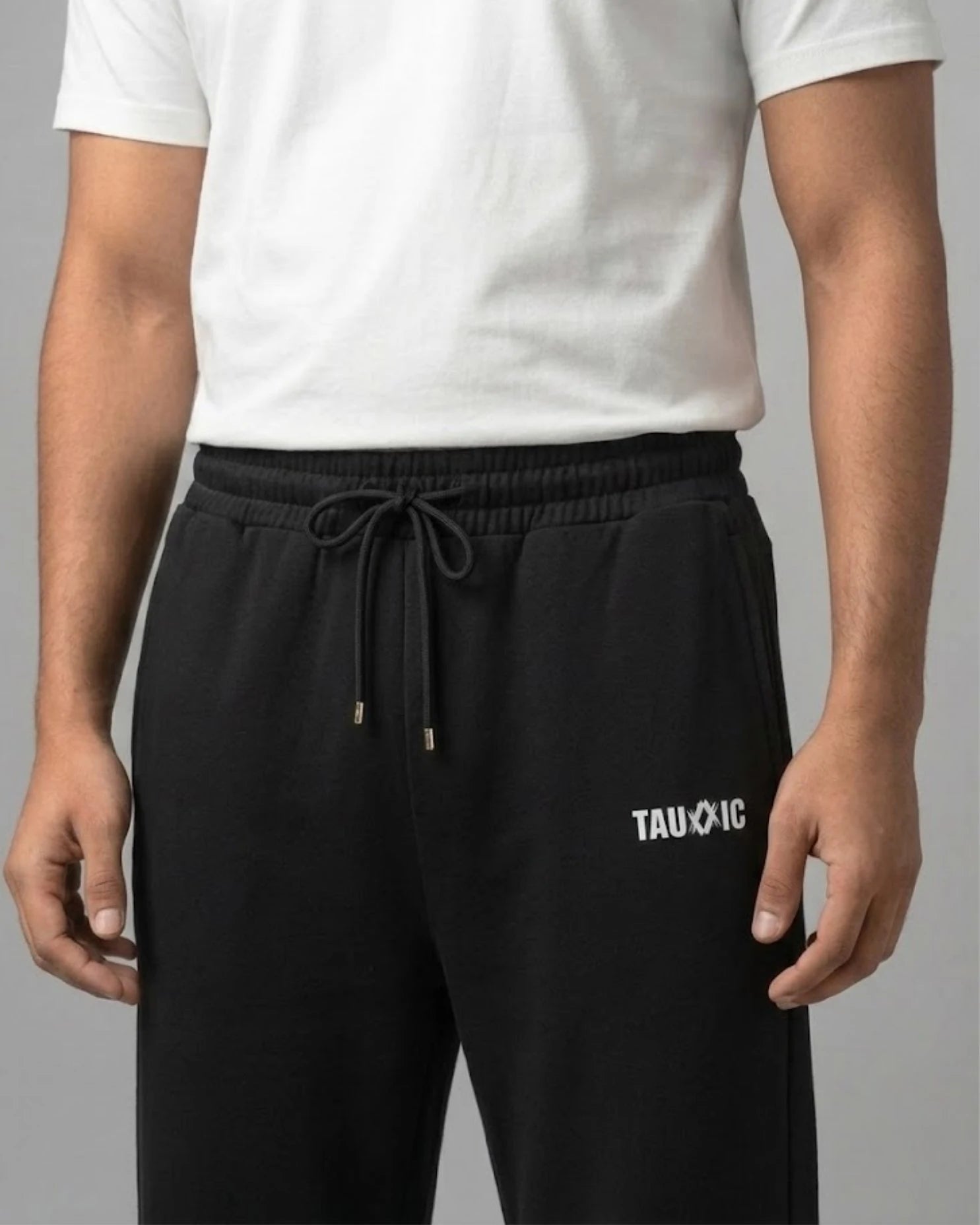 Straight Fit Track Pants - BlackTauxxic