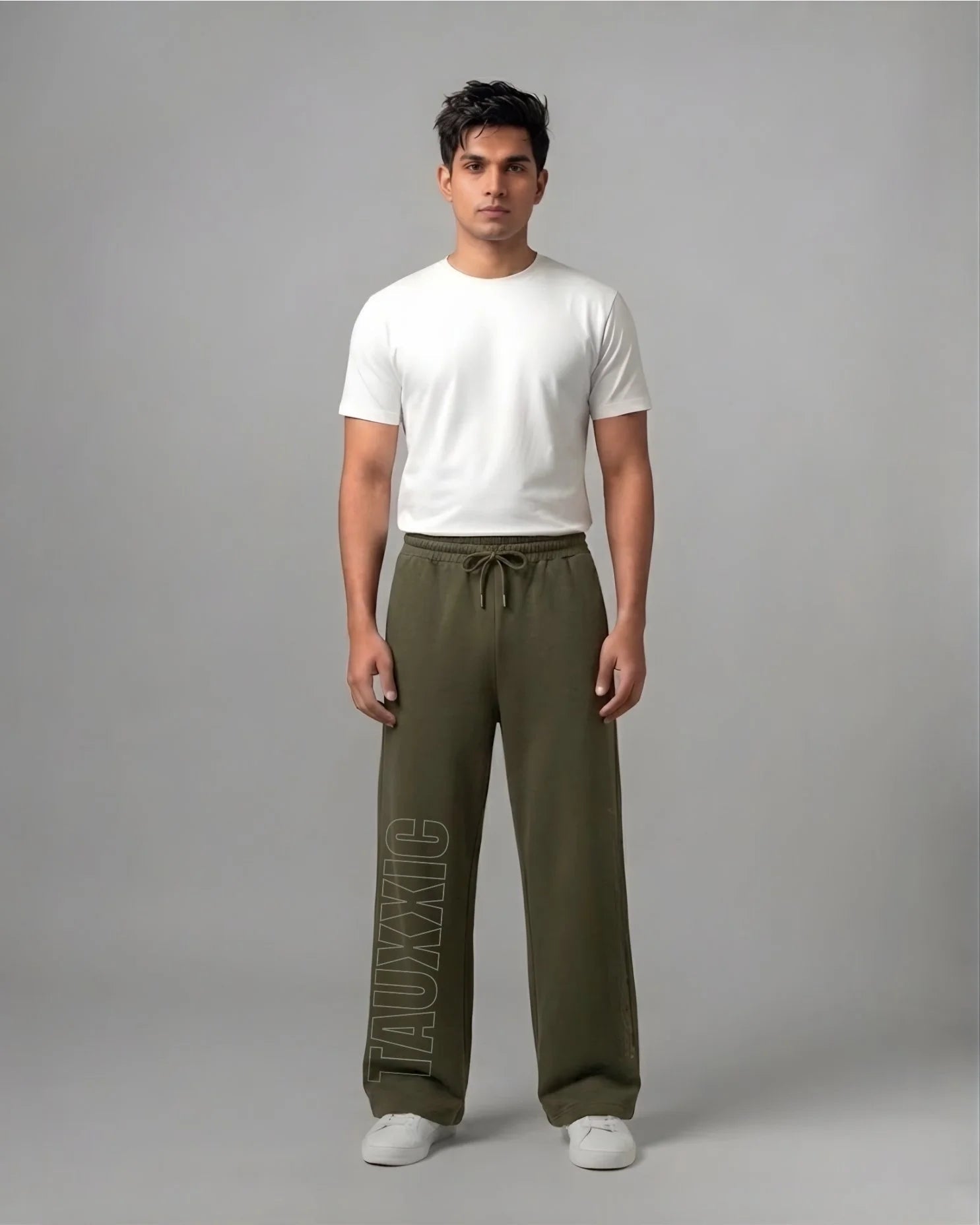 Straight Fit Track Pants - OliveTauxxic