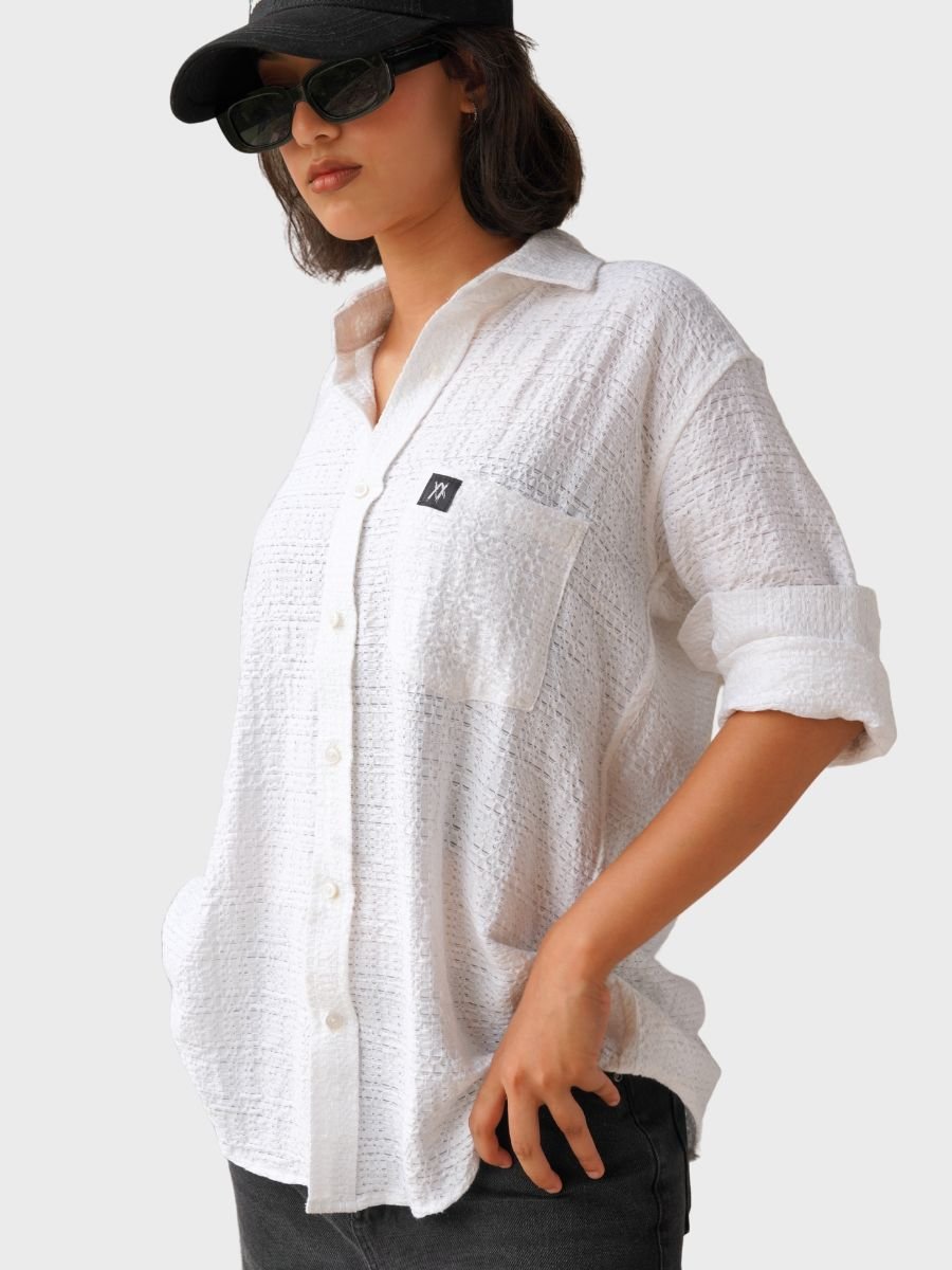 White Textured ShirtTauxxic