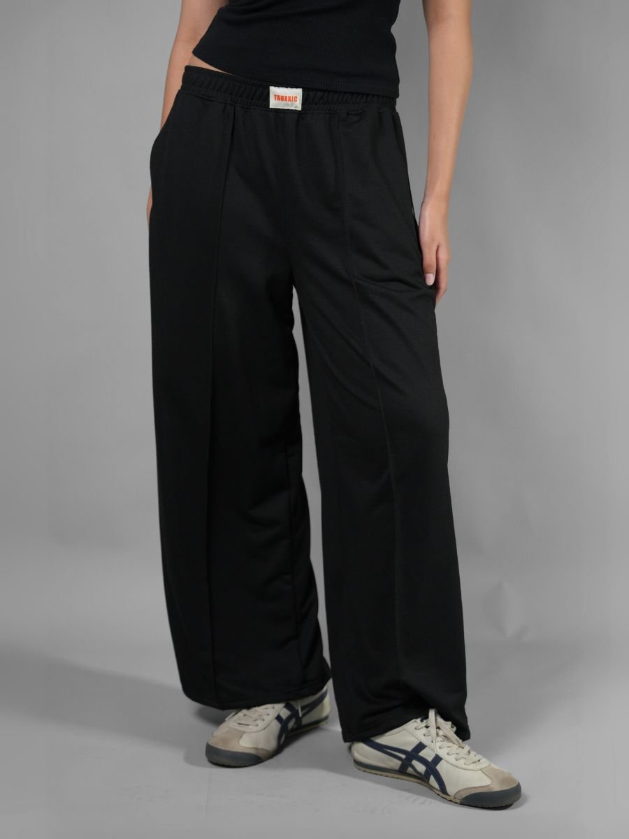 Wide Leg Lounge Pants - BlackTauxxic