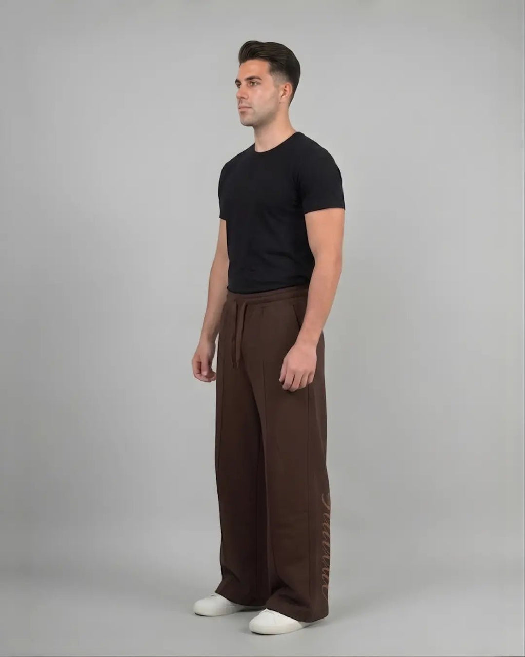 Wide Leg Lounge Pants - Coffee BrownTauxxic