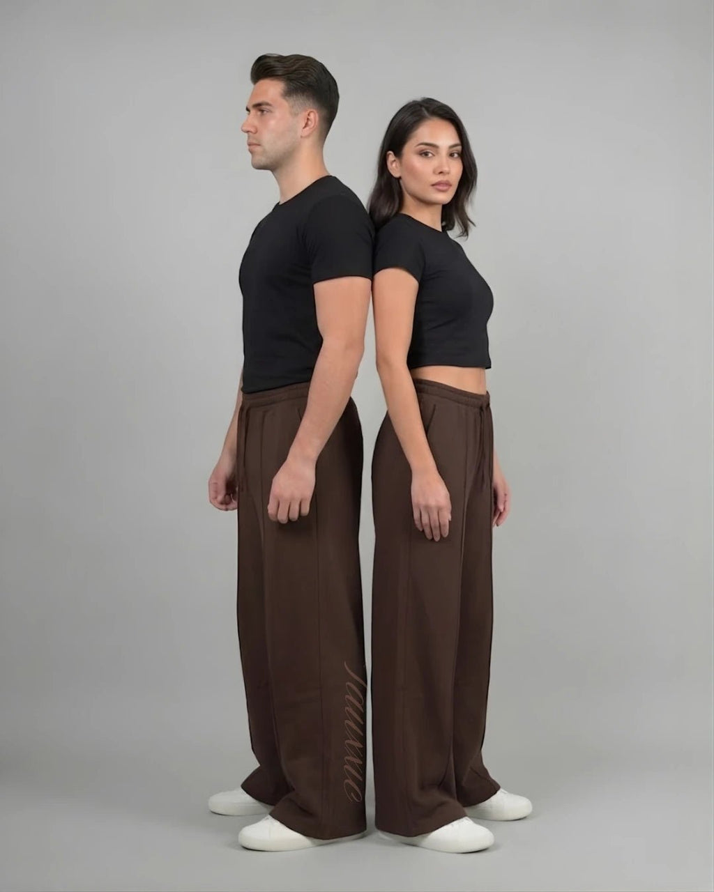 Wide Leg Lounge Pants - Coffee BrownTauxxic