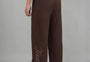 Wide Leg Lounge Pants - Coffee Brown