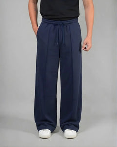 Wide Leg Lounge Pants - Navy Blue